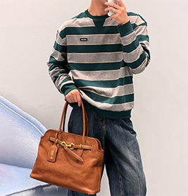 miu miu horizontal stripe long sleeve t-shirt